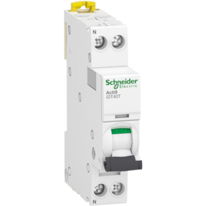 SCHNEIDER ACTI9 - Disjoncteur 25A IDT40T 1P+N 4.5/6KA courbe C - A9P22625