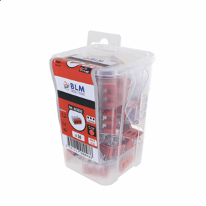 BLM-Connecteur-automatique-3-entrées-rouge-6mm²-41A-450V-polyamide-fibre-de-verre-transparent-50-pièces-connexion-sécurisée-installation-électrique