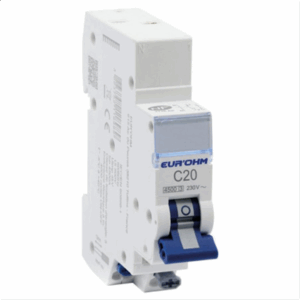 Eur'Ohm-disjoncteur-20A-4.5kA-PH+N-protection-électrique-sécurité-norme-NF-modulaire-installation-domestique-tertiaire