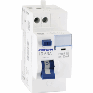 EUR'OHM - Interrupteur différentiel 1P+N 63A type ASI 30Ma - 23663