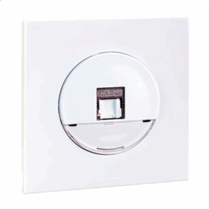 EUR'OHM Square - Prise RJ45 cat 6 grade 3 FTP blanc - 60272