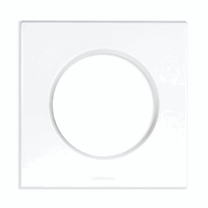 EUR'OHM Square - Plaque de finition 1 poste blanc - 60295