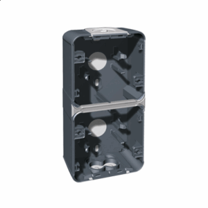 BOITE-2POSTES-VERTICALE-GRIS-ETANCHE-COMPOSABLE-EUROHM-OXXO