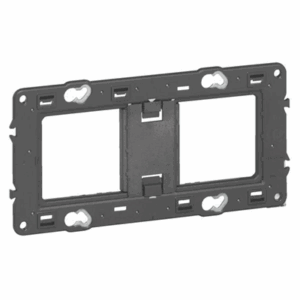 fiable-moderne-économique-esthétique-design-durable-pratique-élégant-simple-innovant-compact-robuste-accessible-polyvalent-intemporel-sécurisé-adaptable-stylé-essentiel-legrand-mosaic-support-a-griffe-2-postes