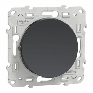ODACE-SCHNEIDER-VA ET VIENT-INTER-SIMPLE-NOIR-ANTHRACITE-BOUTON-APPAREILLAGE