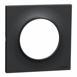 fiable-moderne-économique-esthétique-design-durable-pratique-élégant-simple-innovant-compact-robuste-accessible-polyvalent-intemporel-sécurisé-adaptable-stylé-essentiel-schneider-odace-plaque-de-finition-1-poste-noir-anthracite