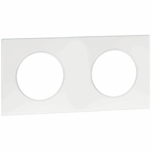 eur'ohm-square-plaque-finition-2-postes-blanc-appareillage-électrique-cadre-mural-mécanisme-multicadre-installation-intérieure-bricolage-domotique-encastré-saillie-moderne-épuré-thermoplastique