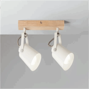 Applique EDA 2xE14 bois blanc - EDAAP2
