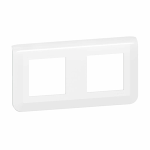 LEGRAND-MOSAIC-PLAQUE DE FINITION-BLANC-2 POSTES-HORIZONTALE