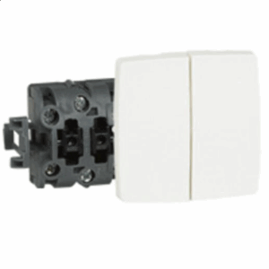 LEGRAND OTEO - Double interrupteur/poussoir composable saillie blanc - 086120L