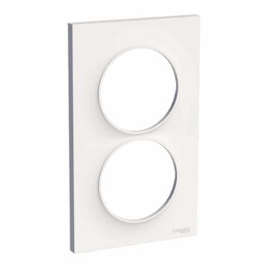 SCHNEIDER Odace - Plaque de finition 2 postes rénovation blanc - S520714
