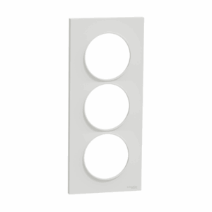 SCHNEIDER Odace - Plaque de finition 3 postes rénovation blanc - S520716