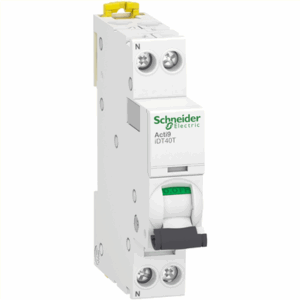 SCHNEIDER ACTI9 - Disjoncteur 10A IDT40T 1P+N 4.5/6KA courbe C - A9P22610