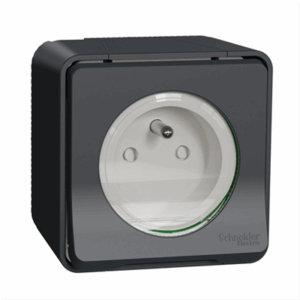 SCHNEIDER MUREVA STYL - Prise de courant 2p+t gris saillie ip55 - MUR35031
