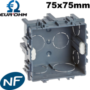 EUR'OHM - Boite de maçonnerie 75x75 Profondeur 40 - 52105