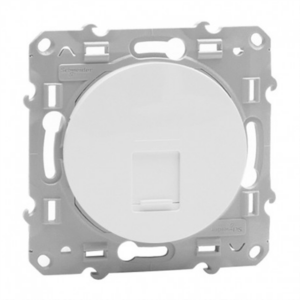 SCHNEIDER Odace - Prise RJ45 téléphone + informatique cat6 blanc - S520475