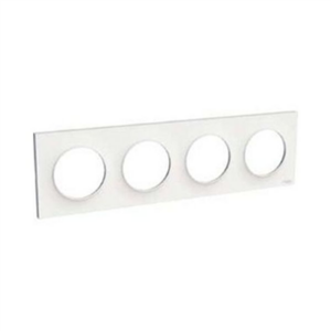 SCHNEIDER Odace - Plaque de finition 4 postes blanc - S520708