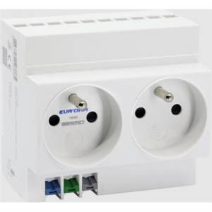 EUR'OHM - Double prise modulaire 2P+T 16A - 19098