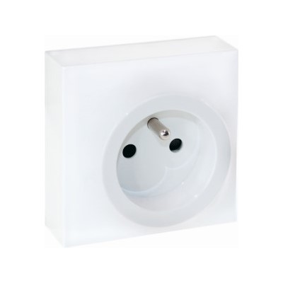 EUR'OHM Dune - Prise de courant 2p+t complet saillie blanc - 60960