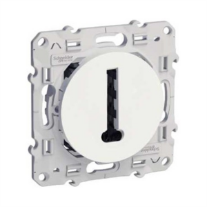SCHNEIDER Odace - Prise en T téléphone blanc - S520496