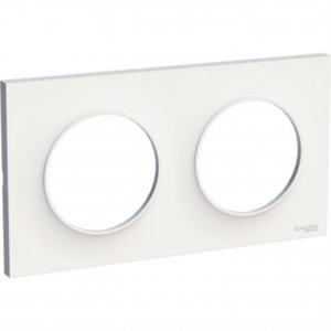 SCHNEIDER Odace - Plaque de finition 2 postes blanc - S520704