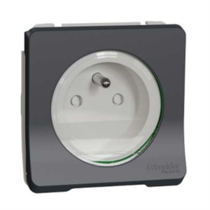 SCHNEIDER MUREVA STYL - Prise de courant 2p+t composable gris ip55 - Mur36133