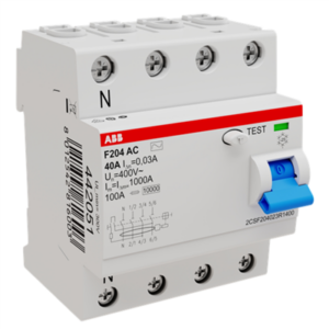 ABB F204 - Interrupteur differentiel 4X40A Type AC 30MA - 442051