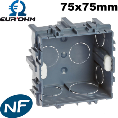 EUR'OHM - Boite de maçonnerie 75x75 Profondeur 40 - 52105