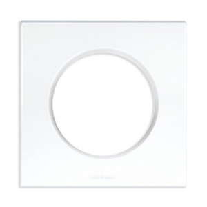 EUR'OHM Square - Plaque de finition 1 poste blanc - 60295