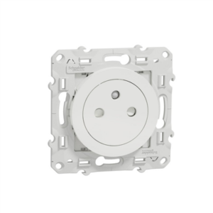 SCHNEIDER Odace - Prise affleurante 2p+t blanc - S520052