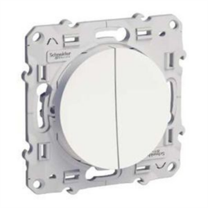 SCHNEIDER Odace - Double va et vient blanc - S520214