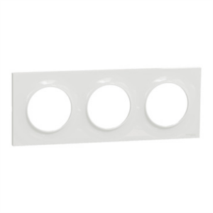 SCHNEIDER Odace - Plaque de finition 3 postes blanc - S520706