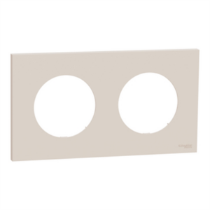 SCHNEIDER ODACE - Plaque de finition 2 postes beige sable