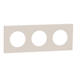 SCHNEIDER ODACE - Plaque de finition 3 postes beige sable