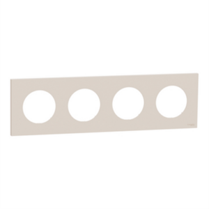 SCHNEIDER ODACE - Plaque de finition 4 postes beige sable