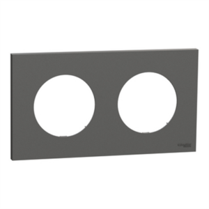 SCHNEIDER ODACE - Plaque de finition 2 postes gris basalte
