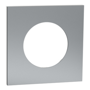 SCHNEIDER ODACE METAL - Plaque de finition 1 poste titane support blanc