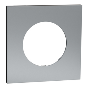 SCHNEIDER ODACE METAL - Plaque de finition 1 poste titane support noir