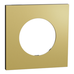 SCHNEIDER ODACE METAL - Plaque de finition 1 poste laiton support noir