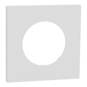 SCHNEIDER ODACE METAL - Plaque de finition 1 poste céramique support blanc