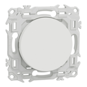 SCHNEIDER ODACE - Va et vient ou poussoir 10A blanc craie - S920204