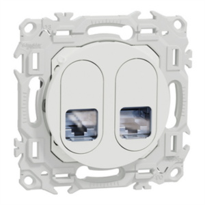 SCHNEIDER ODACE - Double prise RJ45 catégorie 6A grade 3 - S920487