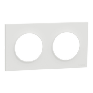 SCHNEIDER ODACE ORIGINE - Plaque de finition 2 postes blanc