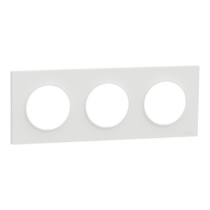 SCHNEIDER ODACE ORIGINE - Plaque de finition 3 postes blanc