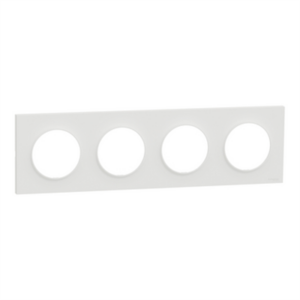 SCHNEIDER ODACE ORIGINE - Plaque de finition 4 postes blanc