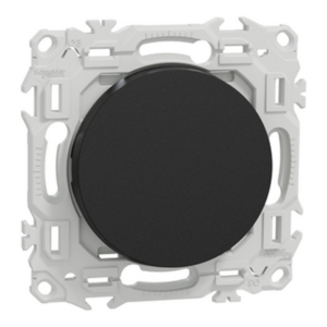 SCHNEIDER ODACE - Va et vient ou poussoir noir onyx - S940204