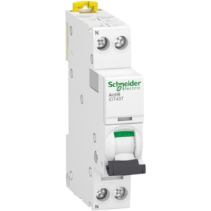 SCHNEIDER ACTI9 - Disjoncteur 10A IDT40T 1P+N 4.5/6KA courbe C - A9P22610