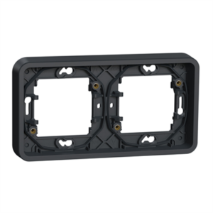 SCHNEIDER MUREVA STYL - Cadre 2 postes horizontale encastré gris ip55 - MUR34101