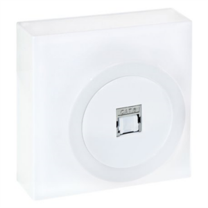 EUR'OHM Dune - Prise RJ45 UTP cat6 grade1 saillie blanc - 60971