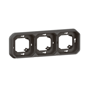 LEGRAND PLEXO - Support 3 postes anthracite encastré composer - 069608L